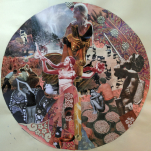 "The snake Dancer" collage Diam 70cm